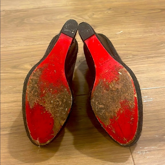 Grey Wool Christian Louboutin Booties - Picture 3 of 3